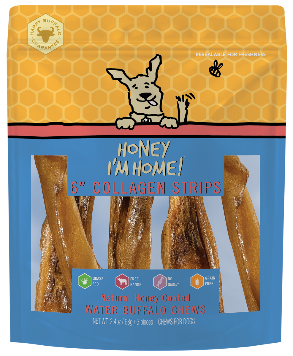 Honey I'm Home! Collagen Strips Dog Chew Treat Honey I'm Home! Collagen Strips Dog Chew Treat