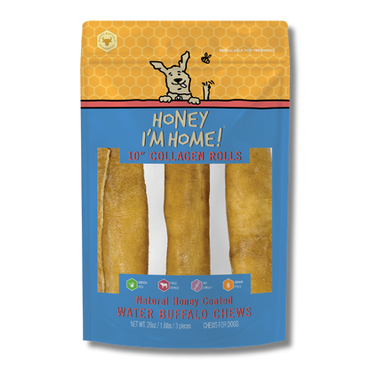 10" COLLAGEN ROLLS - NATURAL DOG CHEWS
