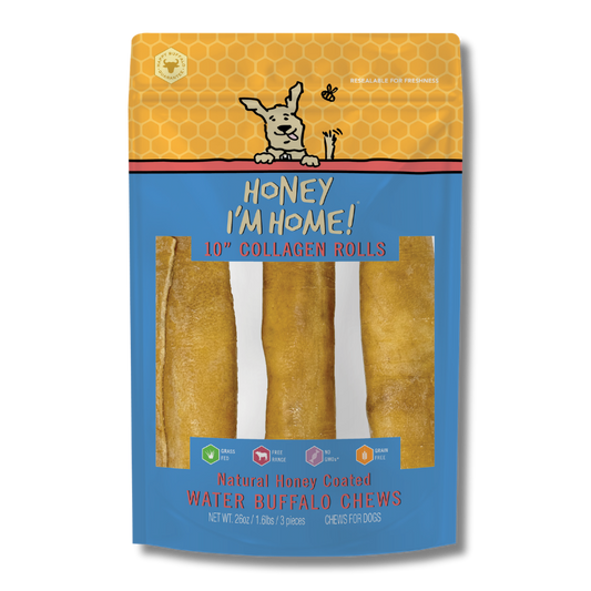 10" COLLAGEN ROLLS - NATURAL DOG CHEWS