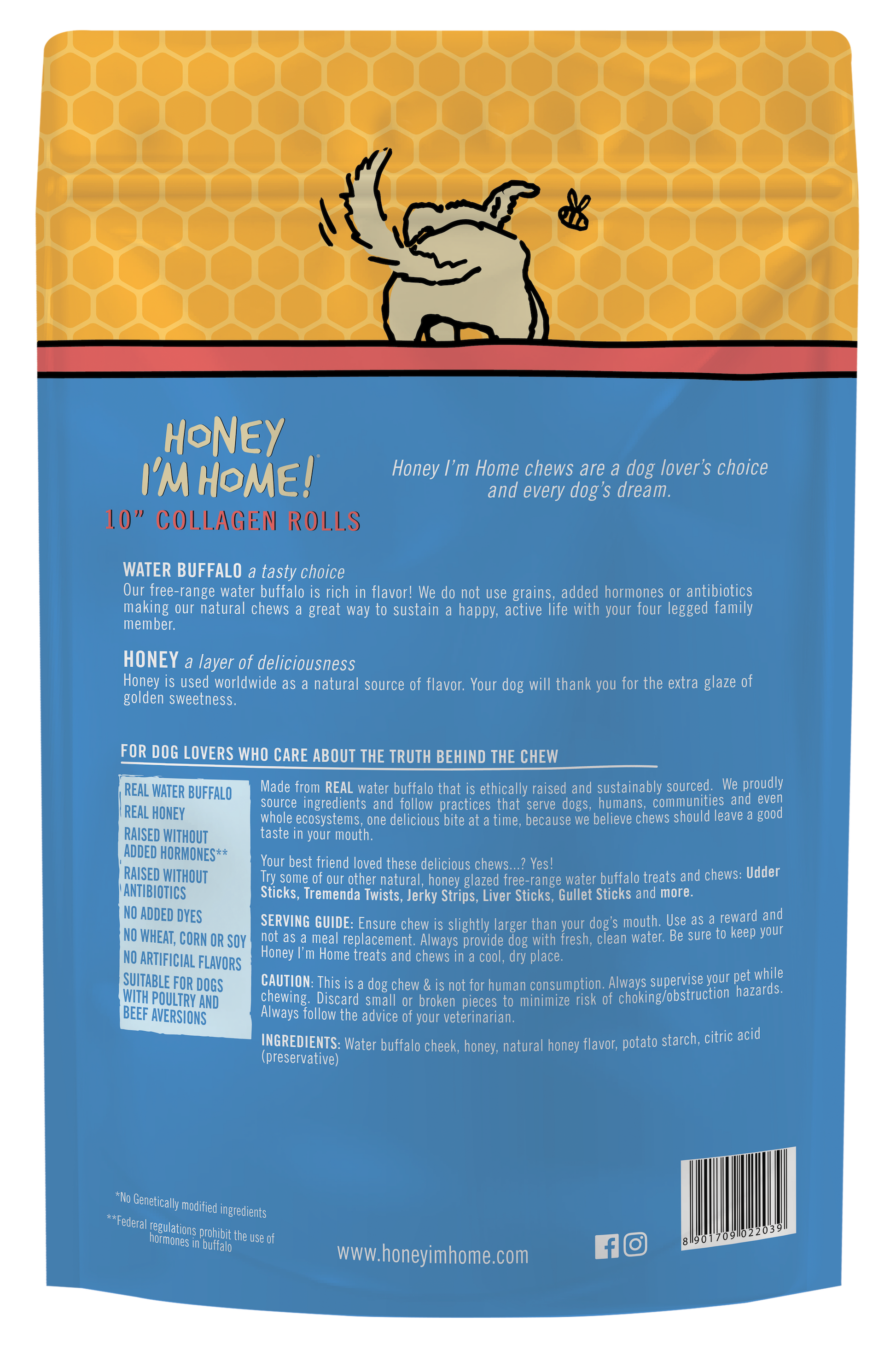 10" COLLAGEN ROLLS - Honey I'm Home Treats