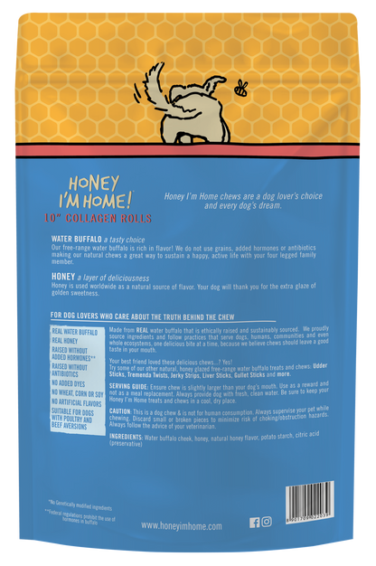 10" COLLAGEN ROLLS - Honey I'm Home Treats