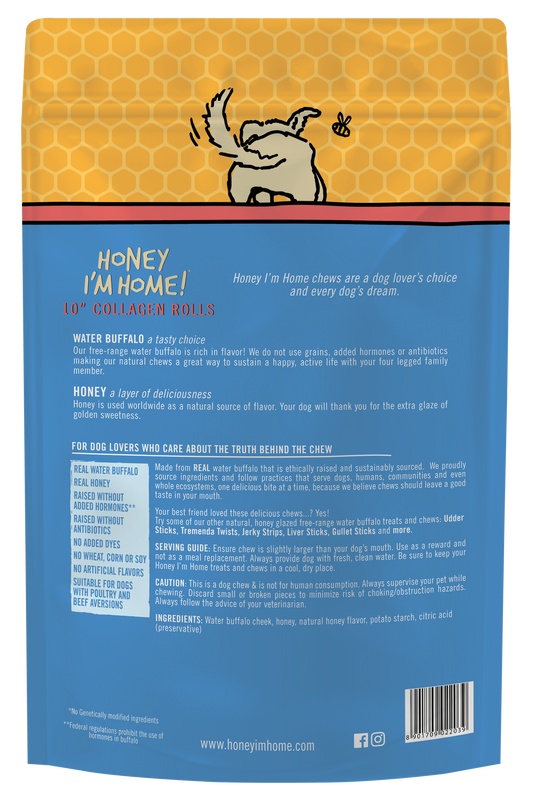 10" COLLAGEN ROLLS - Honey I'm Home Treats
