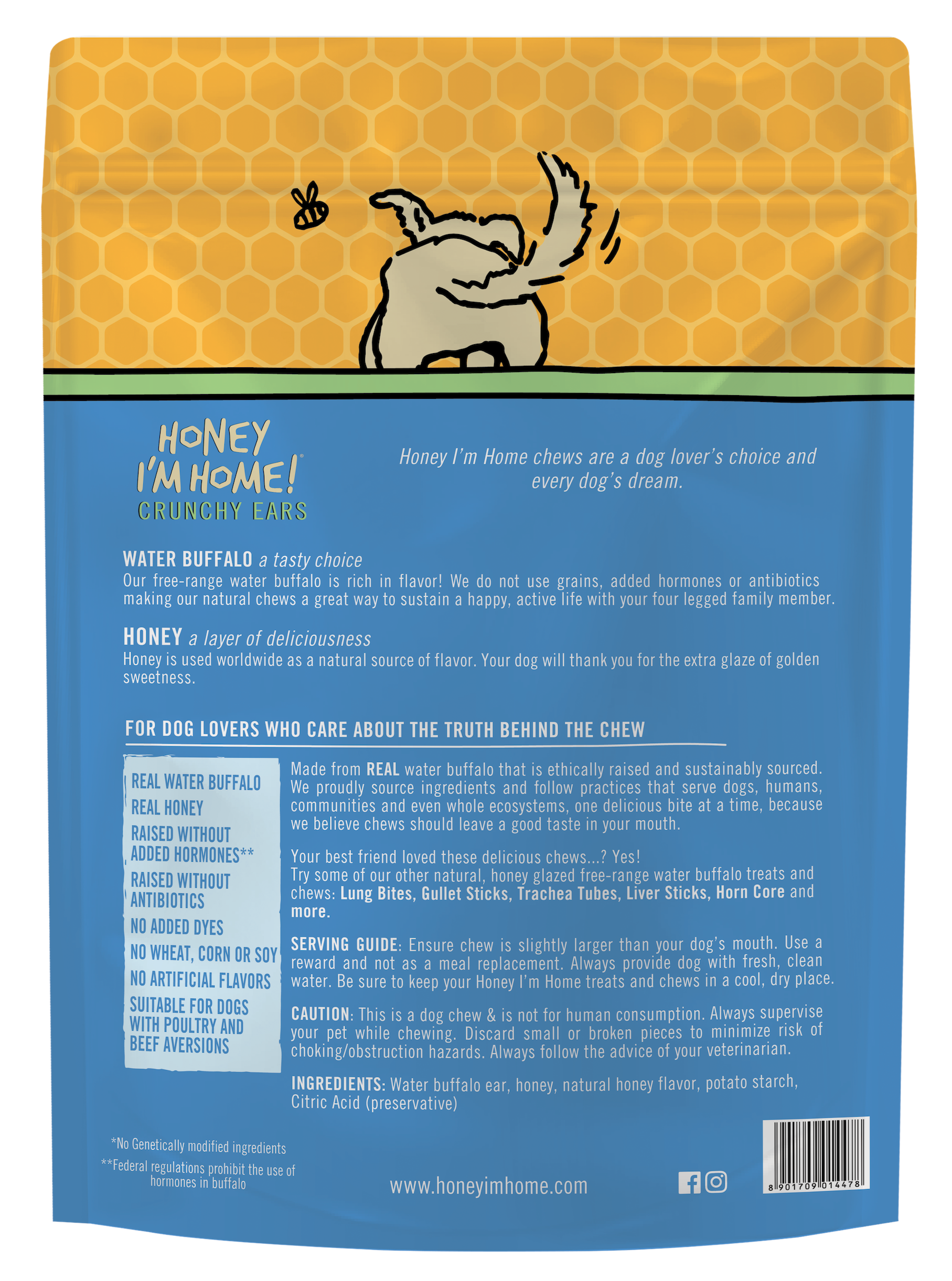 10 PACK CRUNCHY EARS - Honey I'm Home Treats