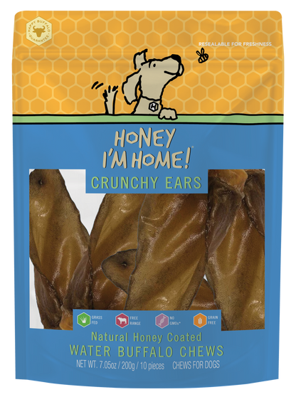 10 PACK CRUNCHY EARS - Honey I'm Home Treats