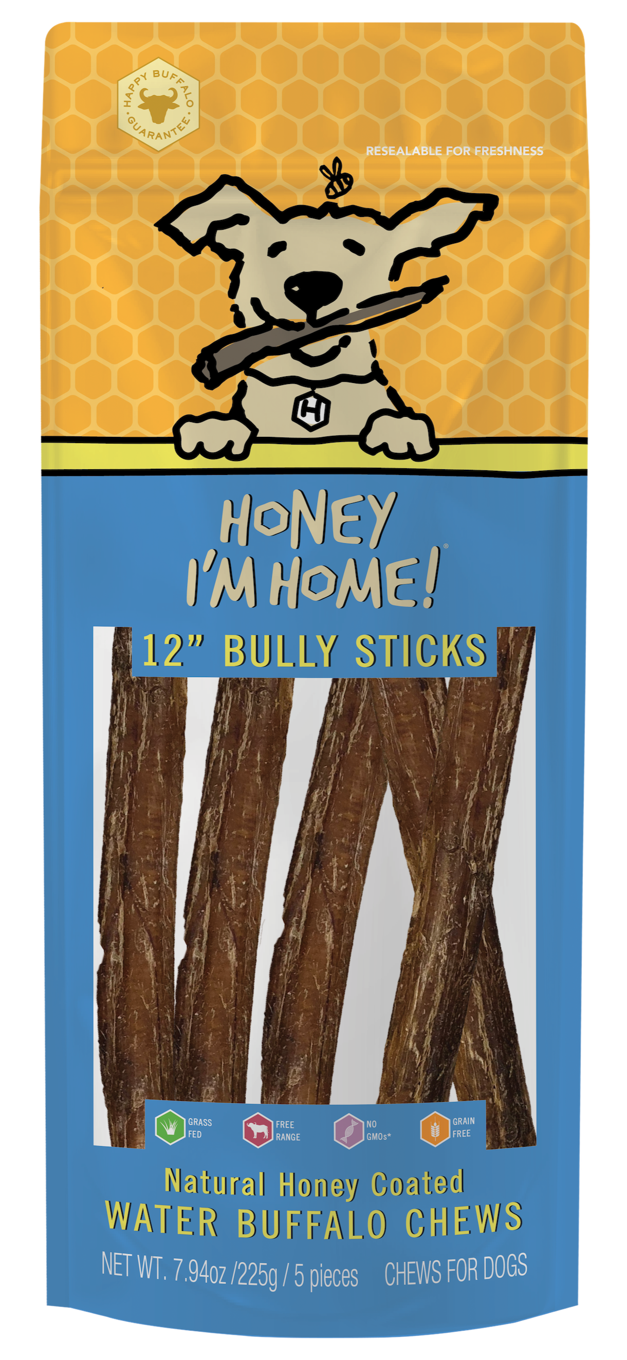12" BULLY STICKS - Honey I'm Home Treats