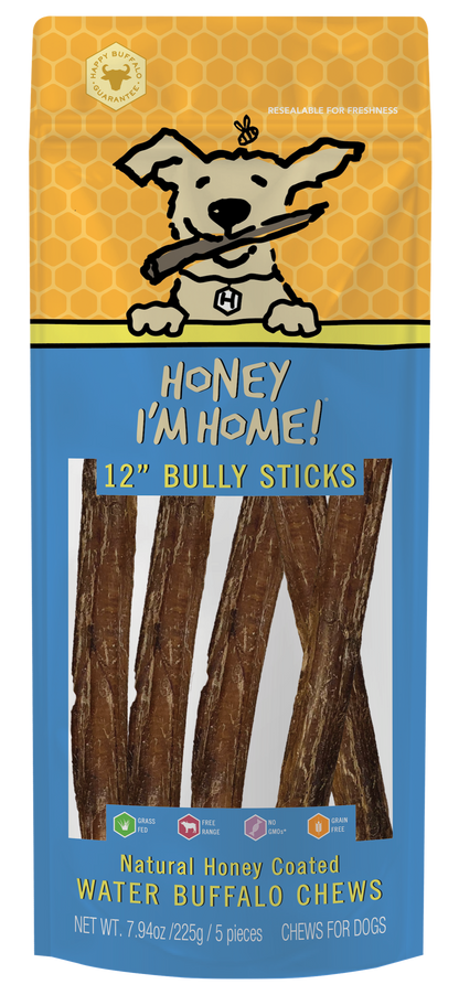 12" BULLY STICKS - Honey I'm Home Treats