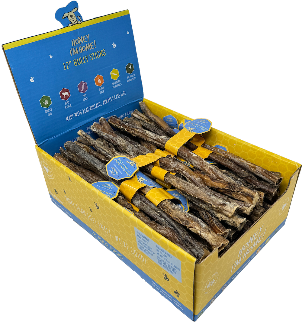 12"  BULLY STICKS BULK - Honey I'm Home Treats