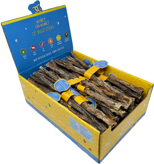 12"  BULLY STICKS BULK - Honey I'm Home Treats
