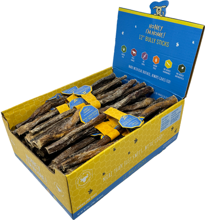 12"  BULLY STICKS BULK - Honey I'm Home Treats