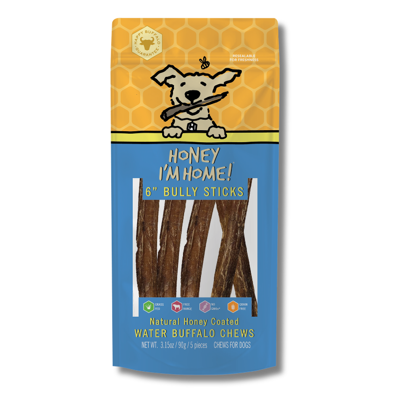 6" BULLY STICKS - Honey I'm Home Treats