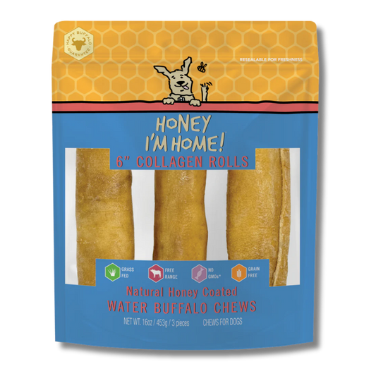 6" COLLAGEN ROLLS - NATURAL DOG CHEWS
