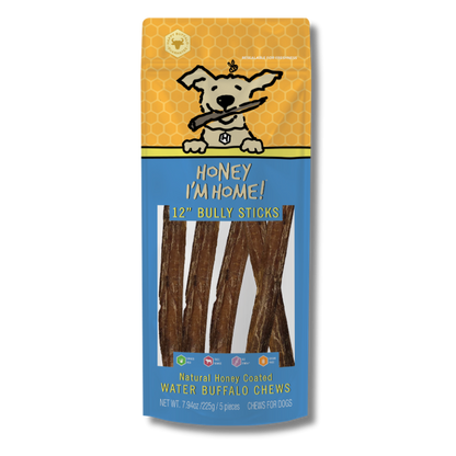 12" BULLY STICKS - Honey I'm Home Treats