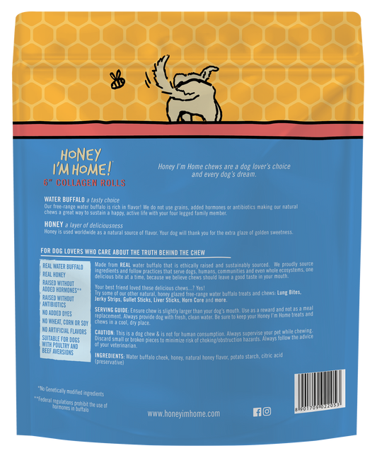 6" COLLAGEN ROLLS - Honey I'm Home Treats