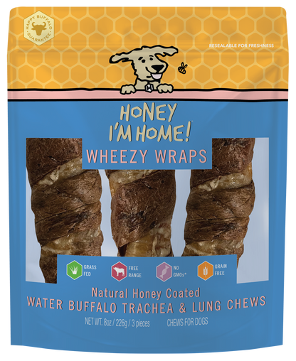 6" TRACHEA WHEEZY WRAPS - Honey I'm Home Treats