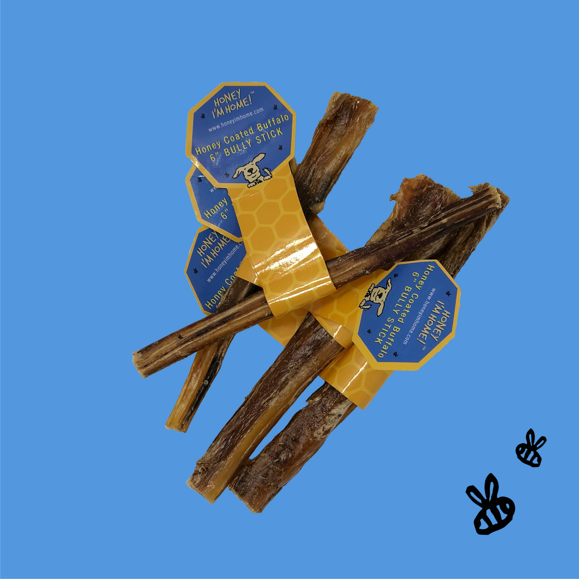6" BULLY STICKS BULK - Honey I'm Home Treats