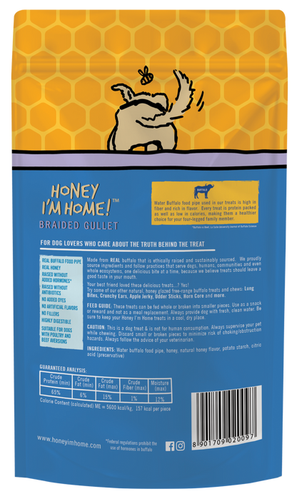 Orange and blue back of package with ingredients and listed benefits