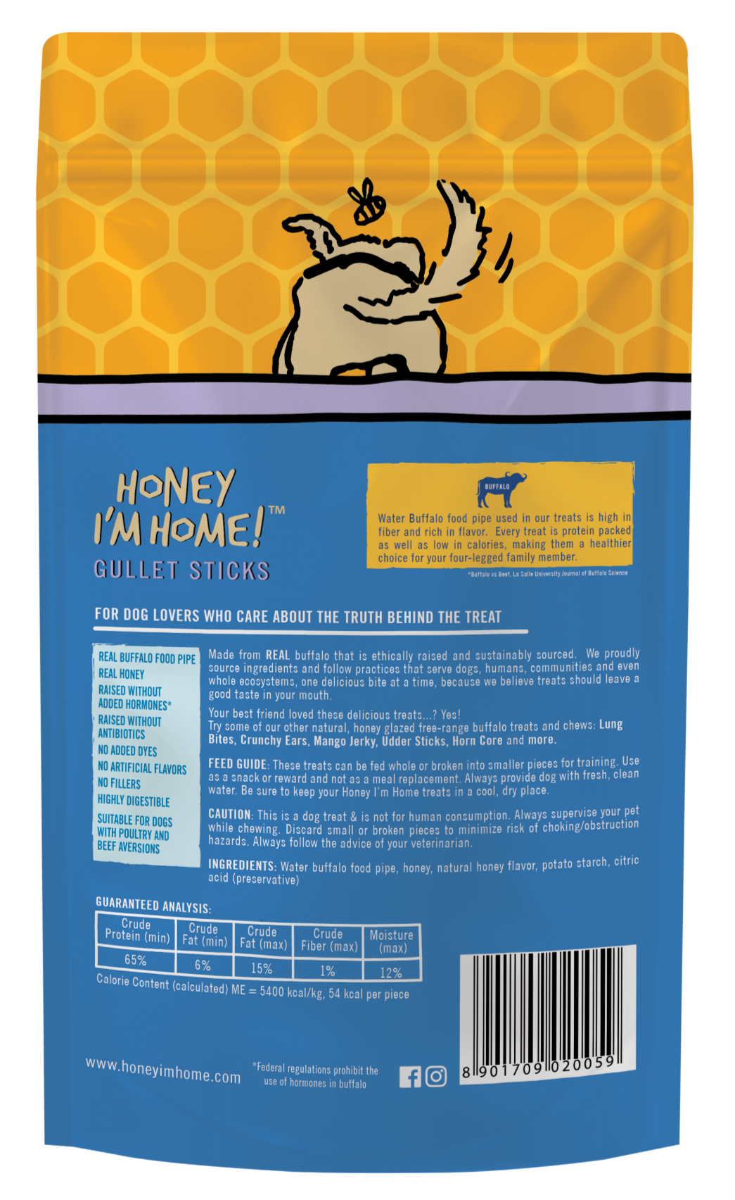 orange and blue back of 3.53 oz package. benefits listed on left, ingredients on right